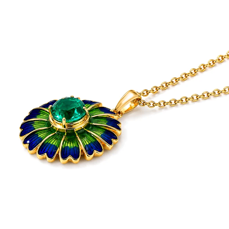 EVER TRUE Pfau Quarz Triplette Schmuckset ca. 50 cm ca. 2,75 ct.
