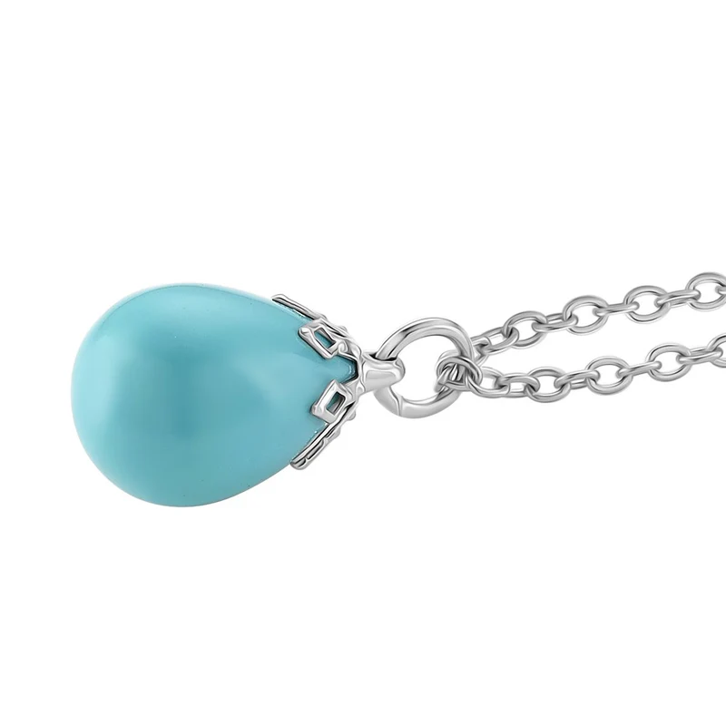 3er Set - Goldene Muschelkernperle Anhänger mit Kette und Ohrringe, Messing und Edelstahl