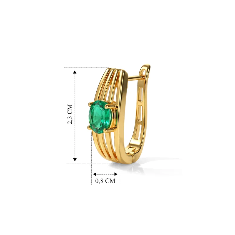 EVER TRUE Smaragd-Quarz Triplette Ohrringe Nickelfreies Messing ca. 2,03 ct.