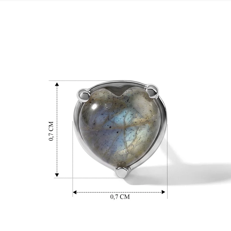EVER TRUE AAA Labradorit Ohrringe 316L Edelstahl ca. 2.02 ct