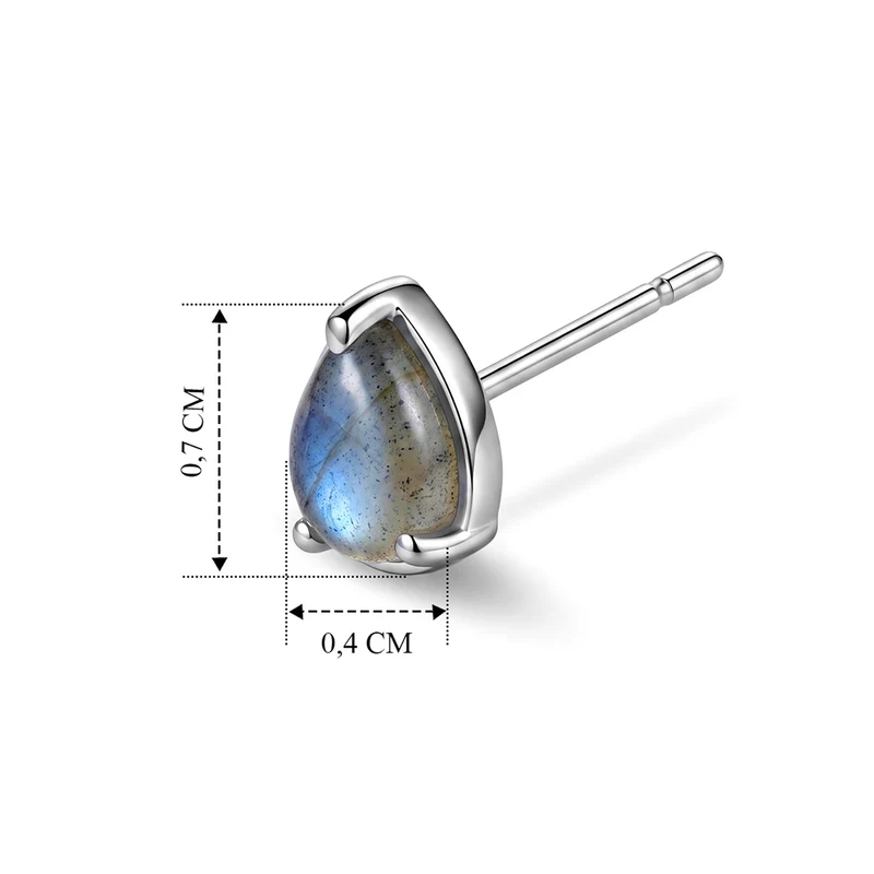 EVER TRUE AAA Labradorit Ohrringe 316L Edelstahl ca. 2.02 ct