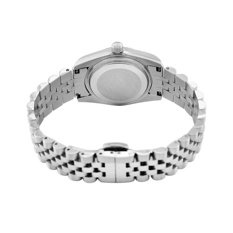 William Hunt Moissanit-Uhr - Bicolor Edelstahlarmband mit Ronda 763 Swiss Movement und gelbem Leoparden-Zifferblatt