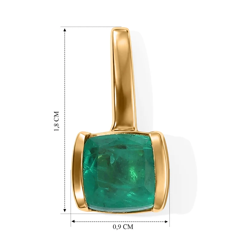 D'Joy Smaragd-Quarz Triplette Ohrringe 925 Silber Gold ca. 3.70 ct
