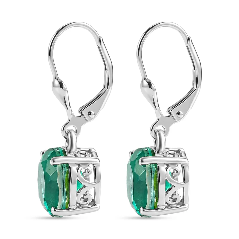 D'Joy Pfau Quarz Triplette Ohrringe 925 Silber Rhodiniert ca. 5.75 ct