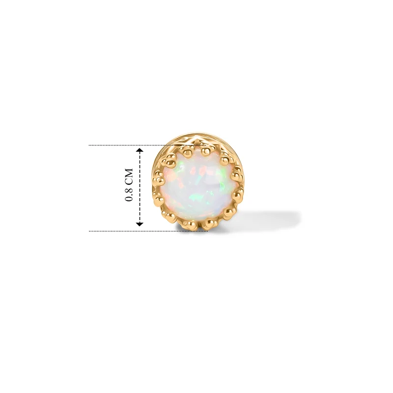 D'Joy AA Natürlicher, äthiopischer Welo Opal Ohrringe 925 Silber 750 Vergoldet ca. 1.23 ct