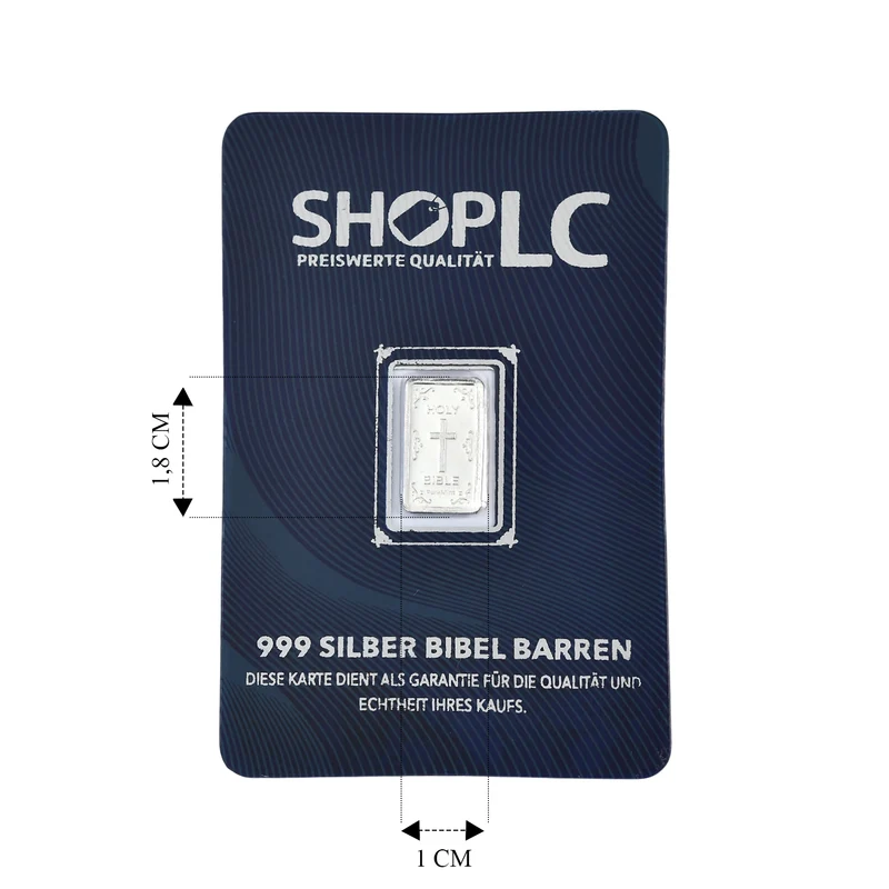 999er Silber-Barren, Bibel-Motiv, 1 Gramm