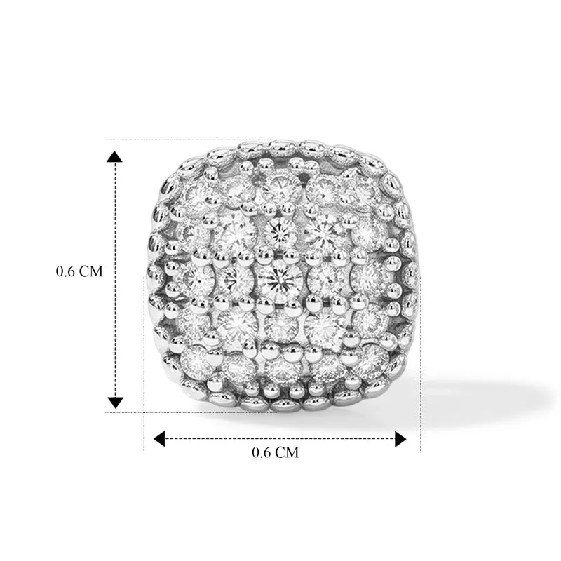 EVER TRUE Weißer Diamant Ohrringe Nickelfreies Messing ca. 0.08 ct