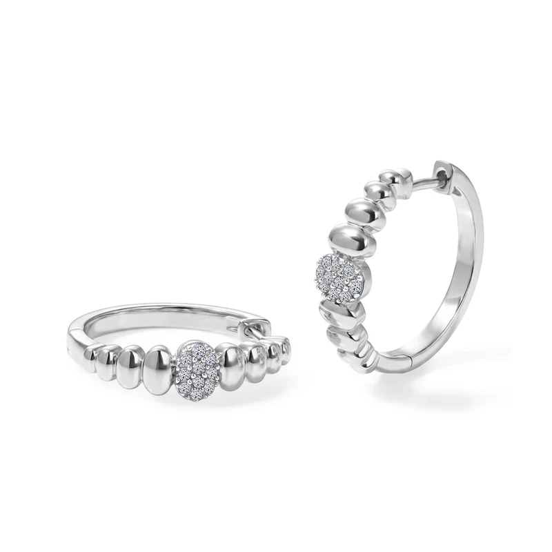LUXURIANT 0,25 ct. SI-GH Labor Diamant Ohrringe, 925 Silber rhodiniert