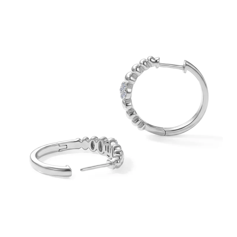 LUXURIANT 0,25 ct. SI-GH Labor Diamant Ohrringe, 925 Silber rhodiniert