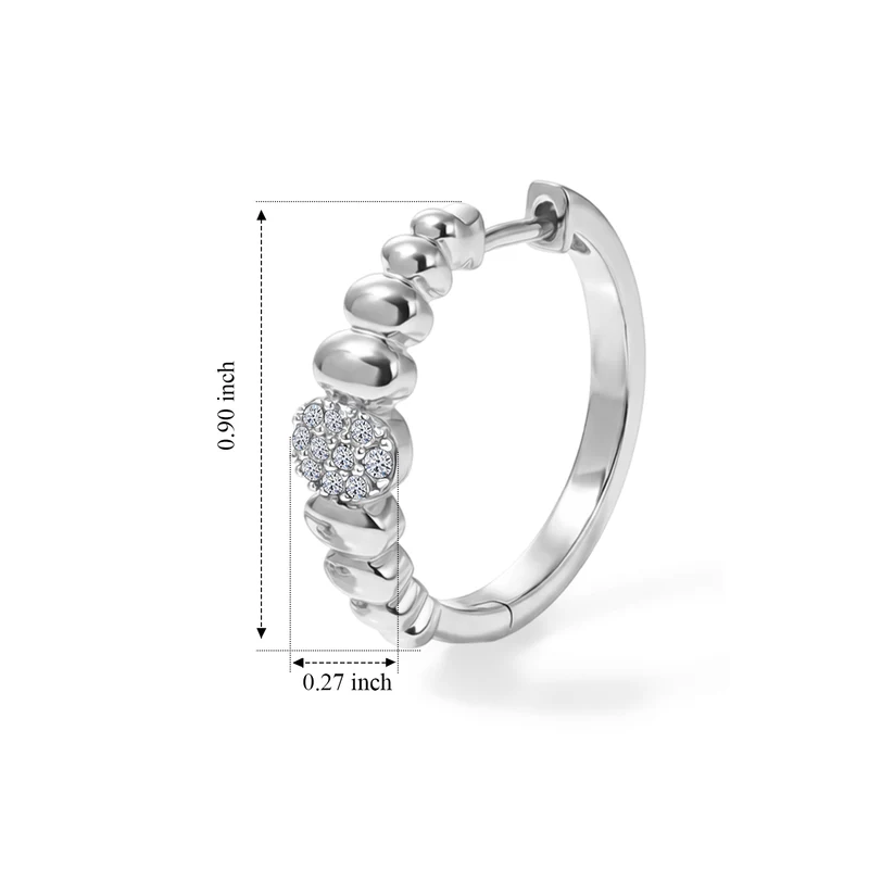 LUXURIANT 0,25 ct. SI-GH Labor Diamant Ohrringe, 925 Silber rhodiniert