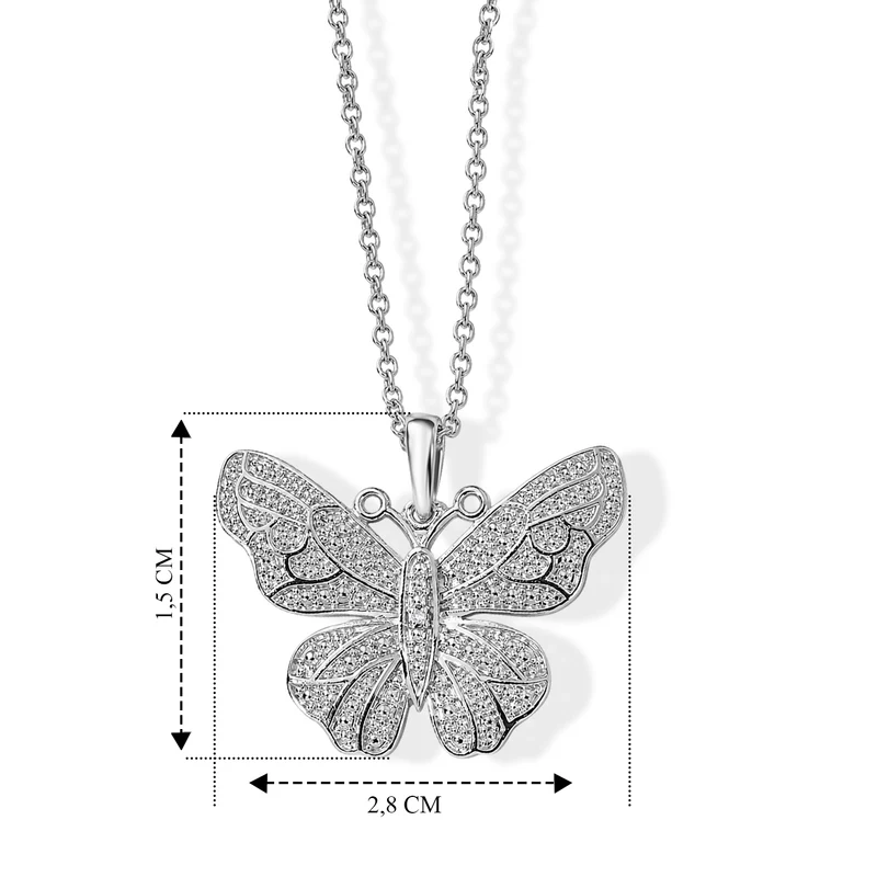 EVER TRUE Weißer Diamant Schmuckset ca. 50 cm ca. 0,01 ct.