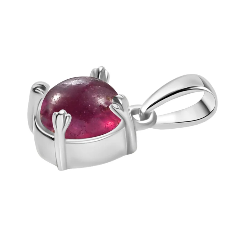 3er Set - D joy Afrikanischer Rubin (Fissure gefüllt) Ring, Ohrringe und Anhänger, 925 Silber rhodiniert (Größe 21.00) ca. 2,54 ct.