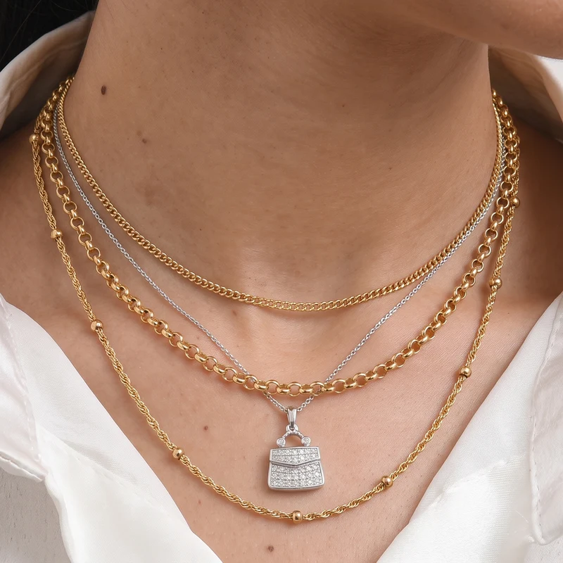 D'Joy Weißer Diamant (IR) Anhänger mit Kette, ca. 50 cm 925 Silber Rhodiniert ca. 0.50 ct