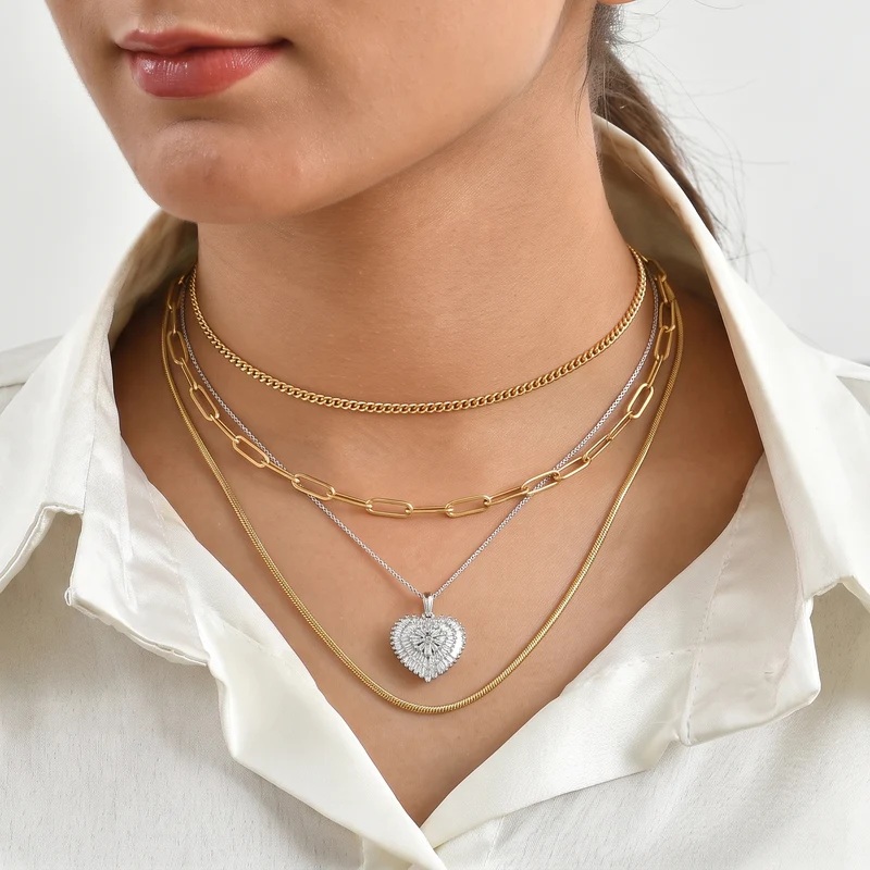 LUXURIANT DIAMOND - Lab Grown Diamant SI-GH Schmuckset ca. 50 cm 925 Silber Rhodiniert ca. 1,04 ct.