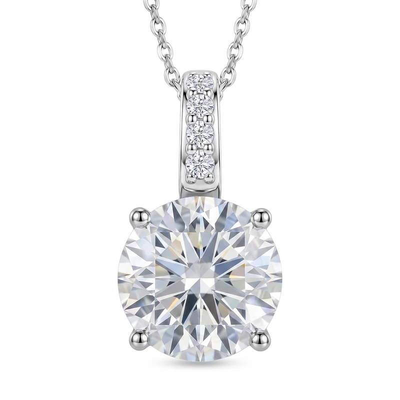 D'Joy Moissanit Schmuckset ca. 50 cm 925 Silber Rhodiniert ca. 4.97 ct