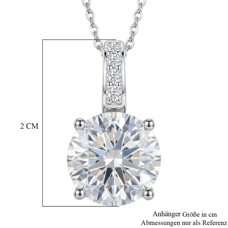 D'Joy Moissanit Schmuckset ca. 50 cm 925 Silber Rhodiniert ca. 4.97 ct