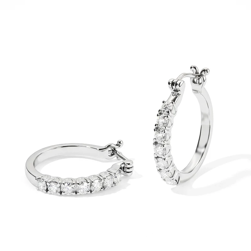 EVER TRUE 2er Set -Moissanit Ohrringe und Ring, (Größe 19.00) ca. 2.31 ct