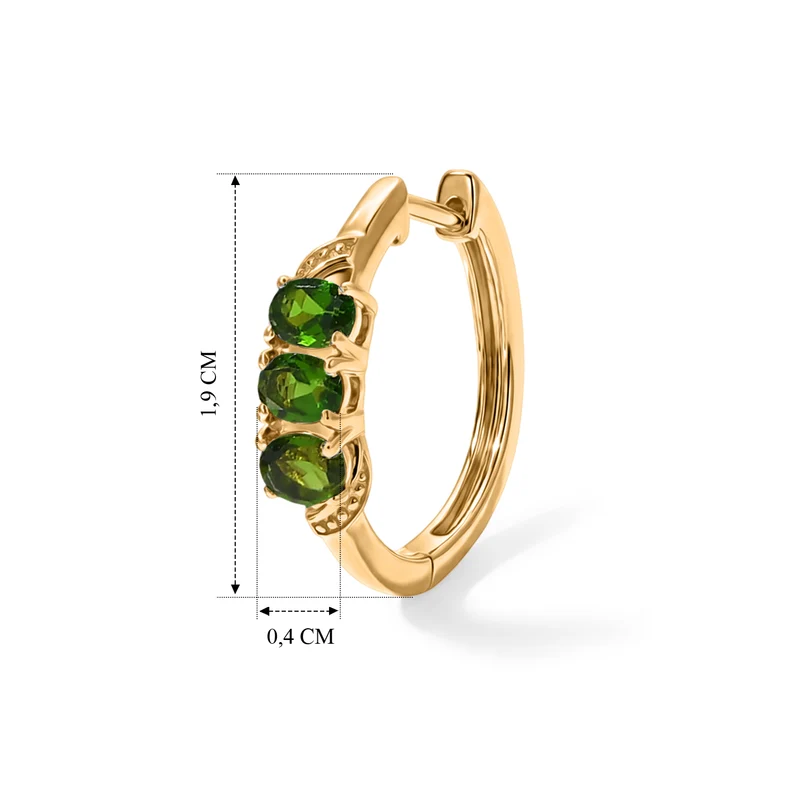 EverTrue AA natürliche, äthiopische Welo Opal Trilogie Ohrringe, Messing mit Gelbgold E-Beschichtung - 0,65 ct.