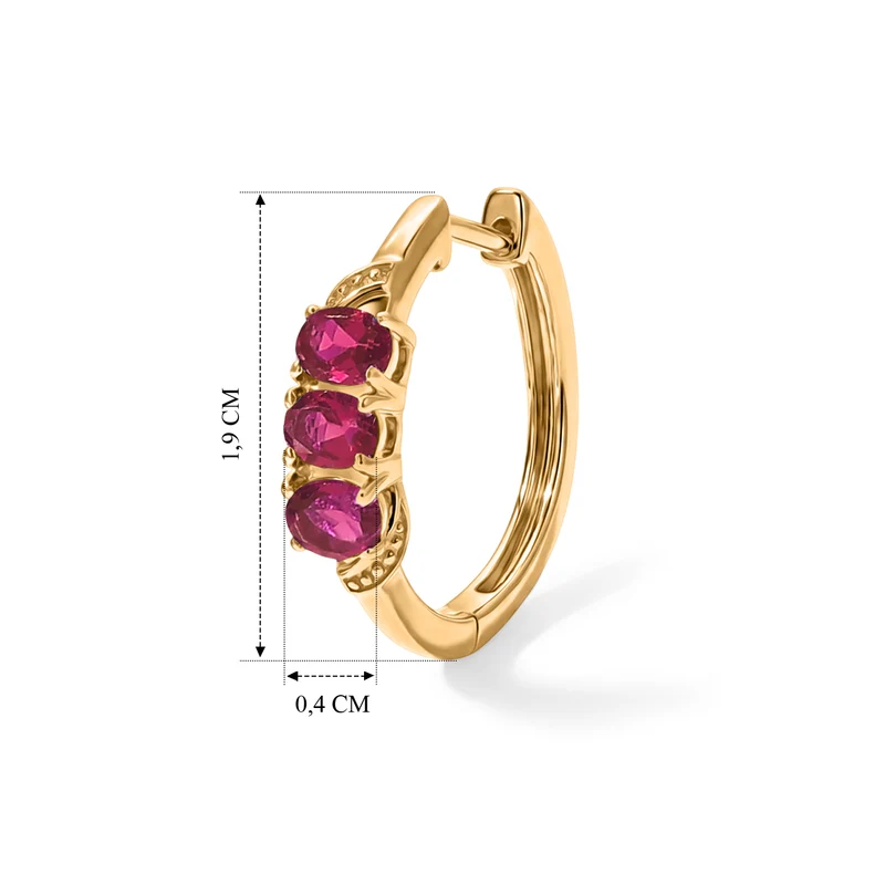 EverTrue AA natürliche, äthiopische Welo Opal Trilogie Ohrringe, Messing mit Gelbgold E-Beschichtung - 0,65 ct.