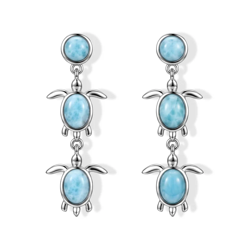 EVER TRUE AA Larimar Ohrringe Reine Bronze ca. 5.28 ct