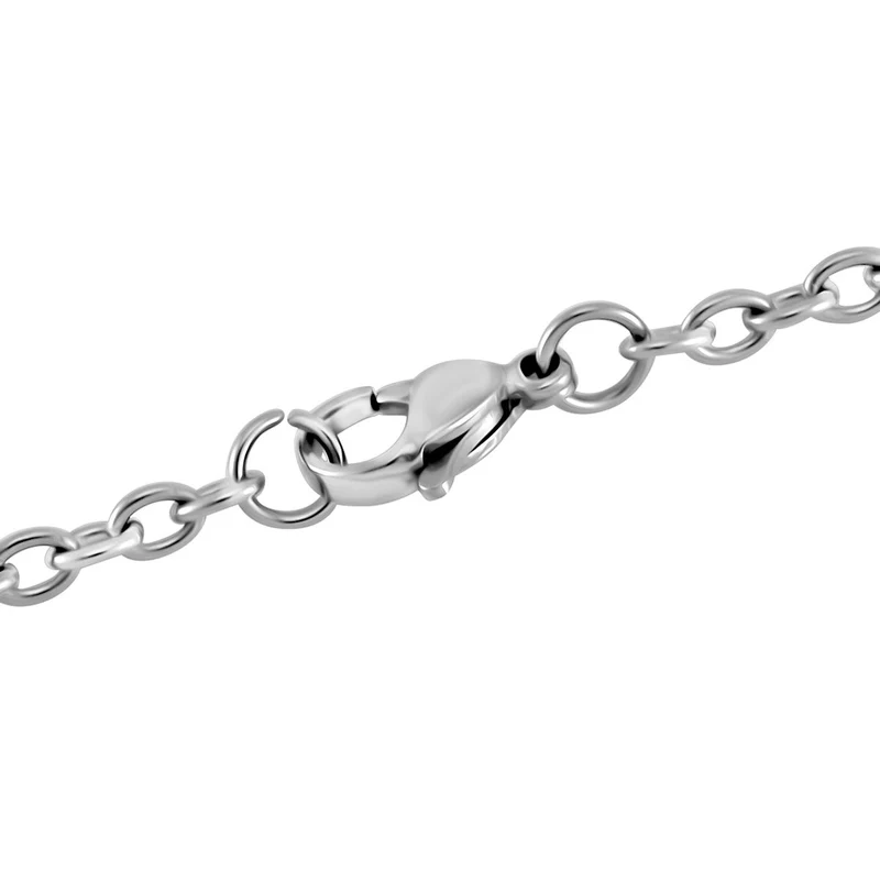 Oxidierter Kreuz-Anhänger im Murano-Stil mit 50cm Kette, Edelstahl