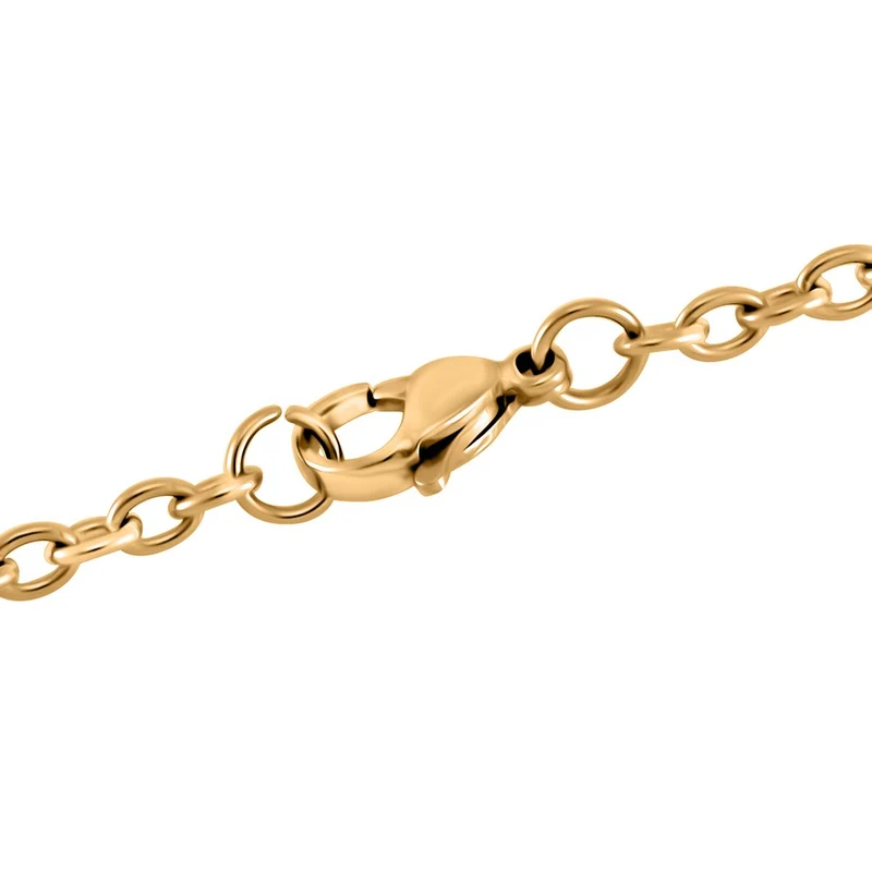 Oxidierter Kreuz-Anhänger im Murano-Stil mit 50cm Kette, Edelstahl