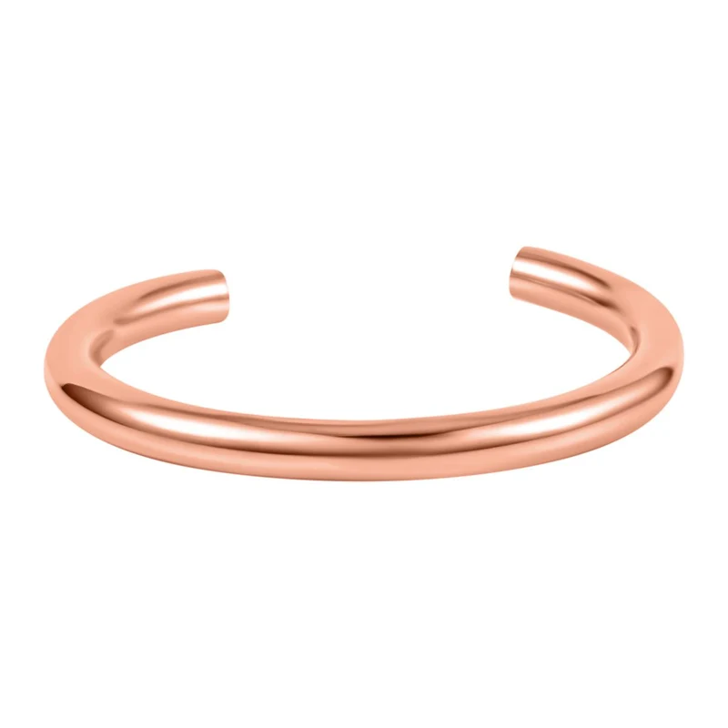 3er Set - Designer Inspiriert Armreif, Creolen und Anhänger mit kette, Rosefarben
