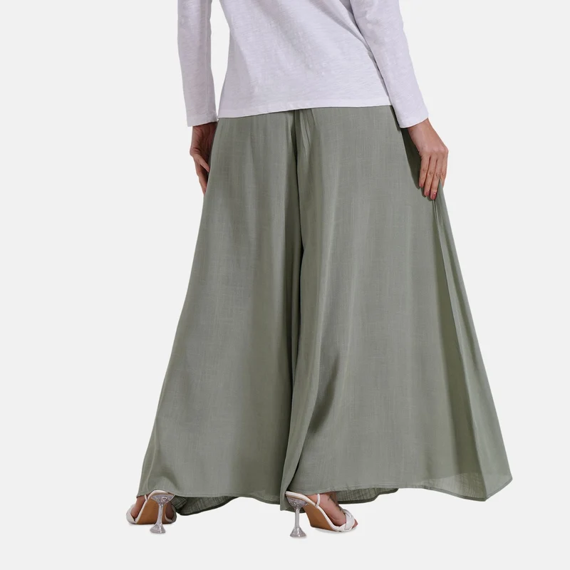 Gesmokte Taillen-Culottes, locker, bequem, elastischer Bund, 100 % Viskose, Einheitsgröße, Rosa