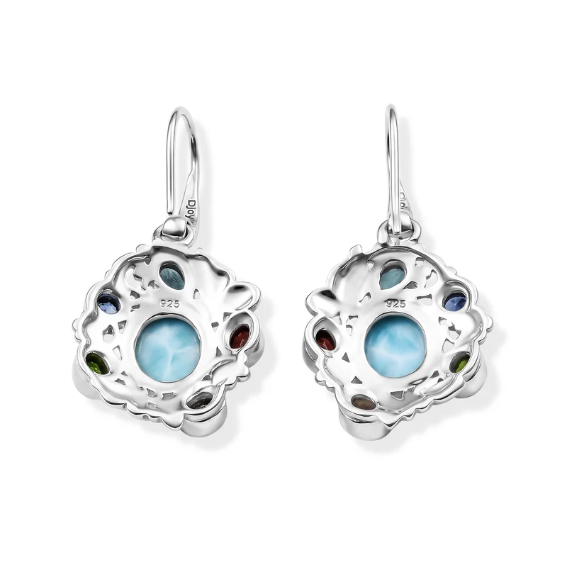 D'Joy AA Larimar Ohrringe 925 Silber ca. 8.52 ct