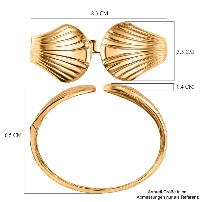 Ever True Bronzella Kollektion Statement Messing Armreif ca. 19 cm ca. 13,42g