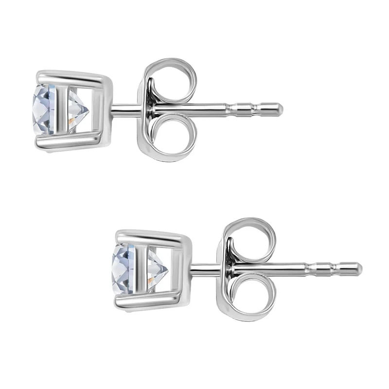 LUXURIANT 1 ct. SGL zertifizierte VS-GH Labor Diamant Ohrringe, 925 Silber rhodiniert