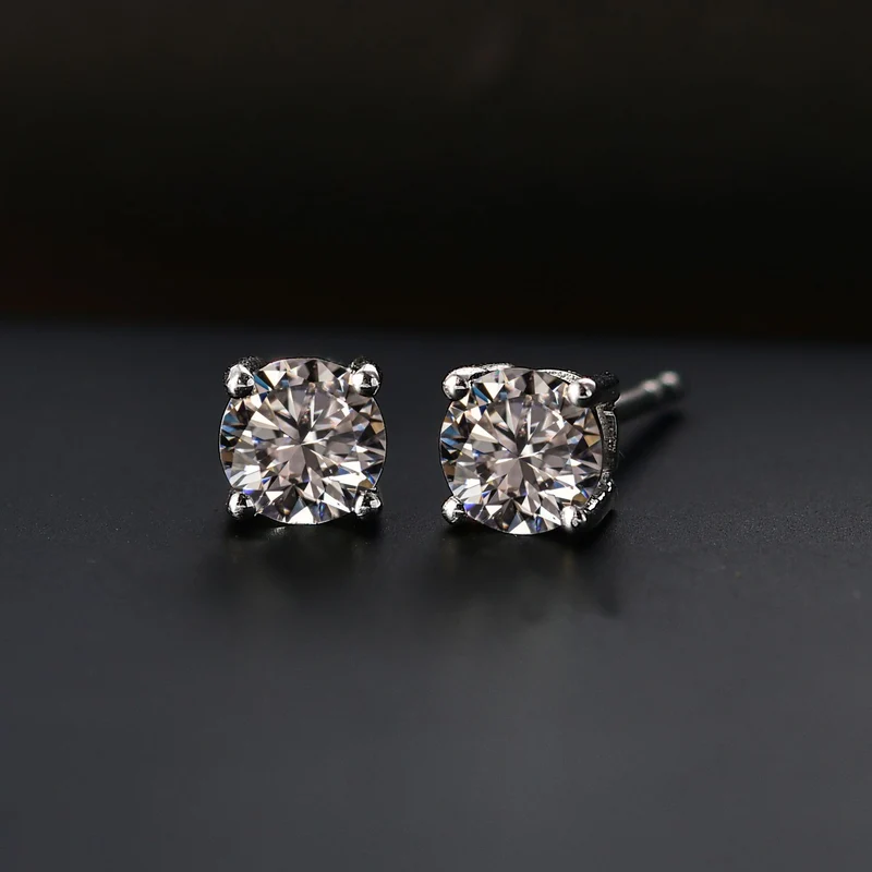 LUXURIANT 1 ct. SGL zertifizierte VS-GH Labor Diamant Ohrringe, 925 Silber rhodiniert