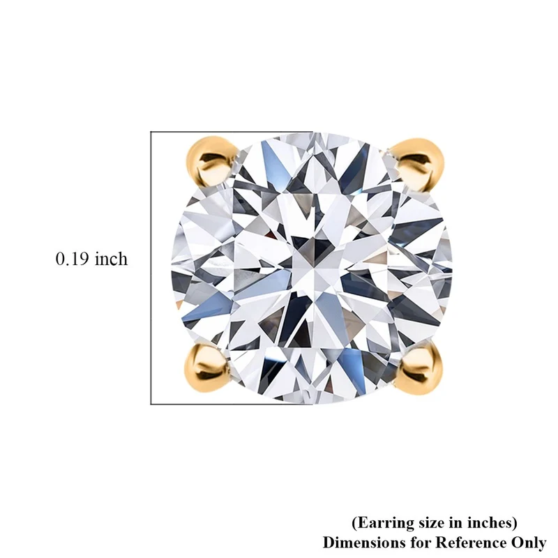 LUXURIANT 1 ct. SGL zertifizierte VS-GH Labor Diamant Ohrringe, 925 Silber rhodiniert
