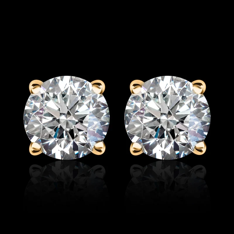 LUXURIANT 1 ct. SGL zertifizierte VS-GH Labor Diamant Ohrringe, 925 Silber rhodiniert