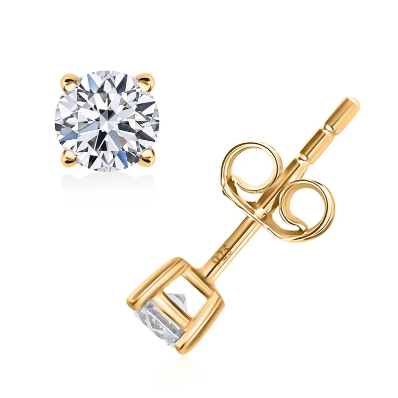 LUXURIANT 1 ct. SGL zertifizierte VS-GH Labor Diamant Ohrringe, 925 Silber rhodiniert