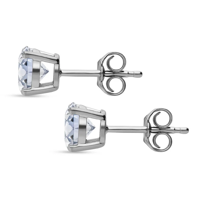 LUXURIANT 2 ct. SGL zertifizierte VS-GH Labor Diamant Ohrringe, 925 Silber Gelbgold Vermeil