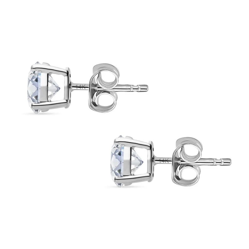 LUXURIANT 1,50 ct. SGL zertifizierte VS-EF Labor Diamant Ohrringe, 925 Silber Gelbgold Vermeil