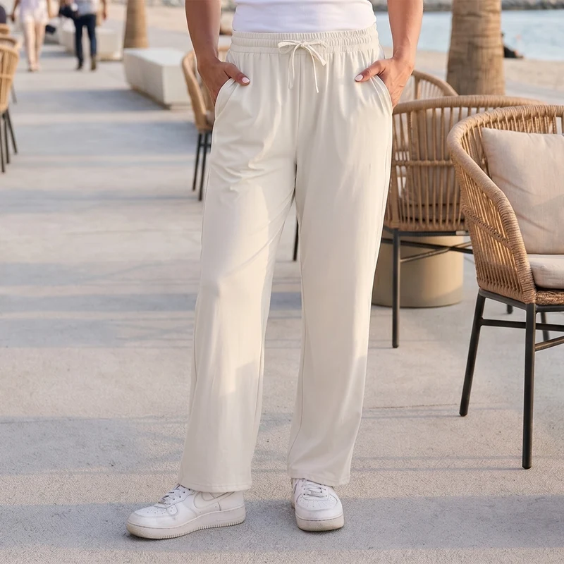 LA MAREY Kühlende Softkomfort Hose mit 2 Taschen, UV Schutz, EU 42-44 (L), Schwarz