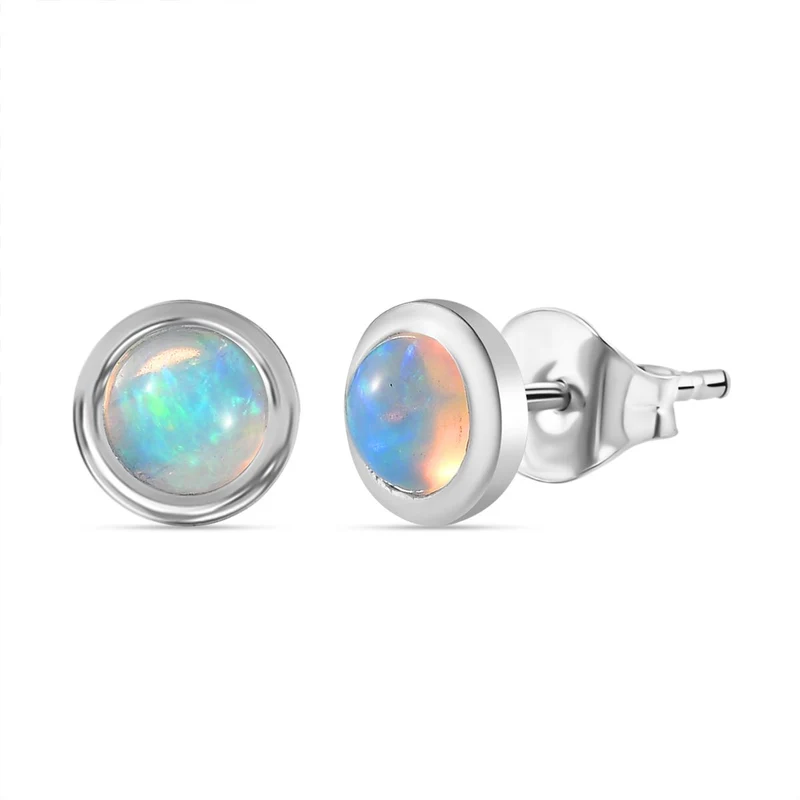 AA Natürlicher, äthiopischer Welo Opal Schmuckset 925 Silber rhodiniert ca. 1,02 ct.