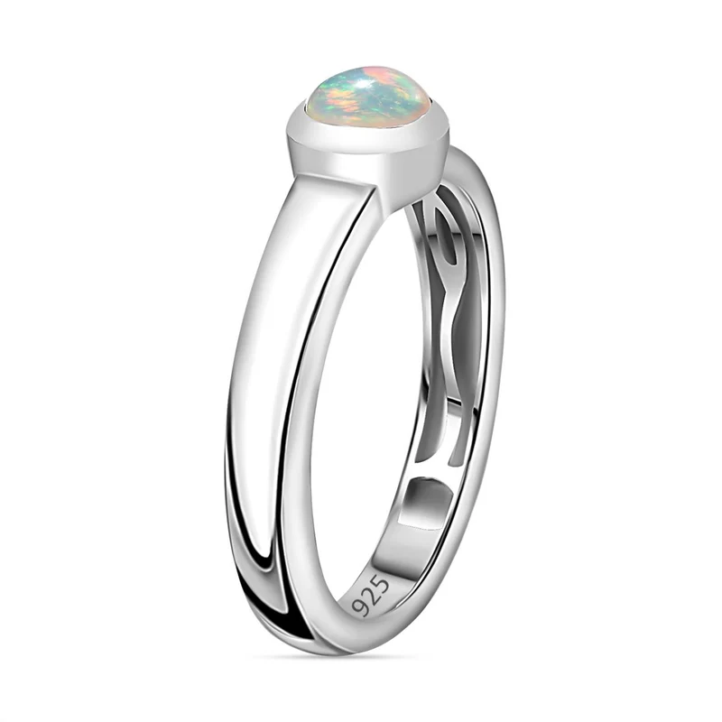 AA Natürlicher, äthiopischer Welo Opal Schmuckset 925 Silber rhodiniert ca. 1,02 ct.