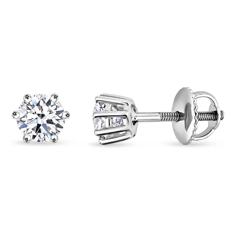 LUXURIANT 1 ct. SGL zertifizierte VS-EF Labor Diamant Ohrringe in 950 Platin