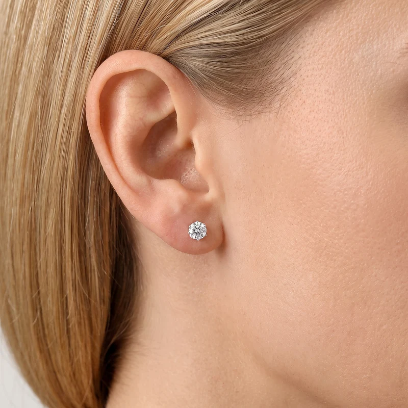 LUXURIANT 1 ct. SGL zertifizierte VS-EF Labor Diamant Ohrringe in 950 Platin