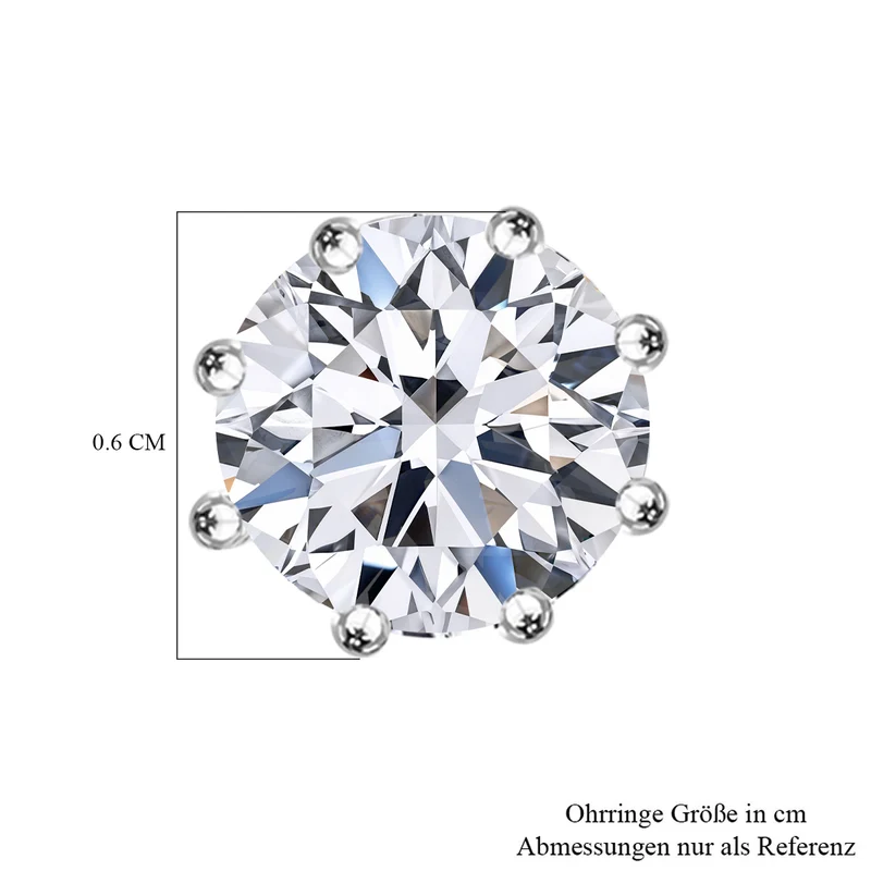 LUXURIANT 1 ct. SGL zertifizierte VS-EF Labor Diamant Ohrringe in 950 Platin