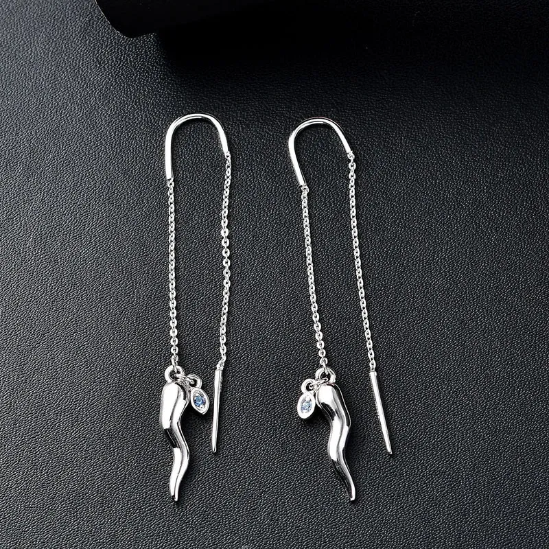 GP Kollektion Chili Ohrringe 925 Silber rhodiniert ca. 0.05 ct