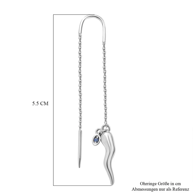 GP Kollektion Chili Ohrringe 925 Silber rhodiniert ca. 0.05 ct