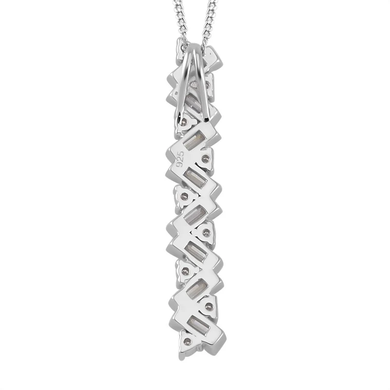 Moissanit Schmuckset 925 Silber platiniert, 925 Silber rhodiniert ca. 1,35 ct.
