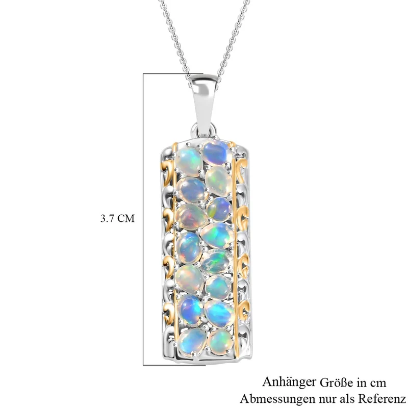 Natürlicher, äthiopischer Welo Opal Schmuckset 925 Silber rhodiniert ca. 1.51 ct