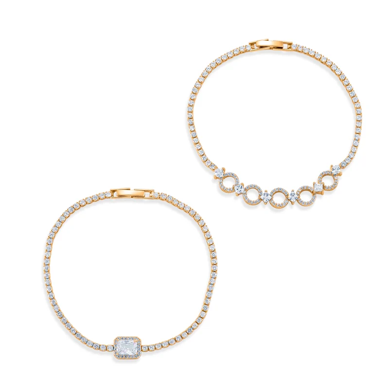 Weißer Zirkonia Schmuckset Nickelfreies Messing