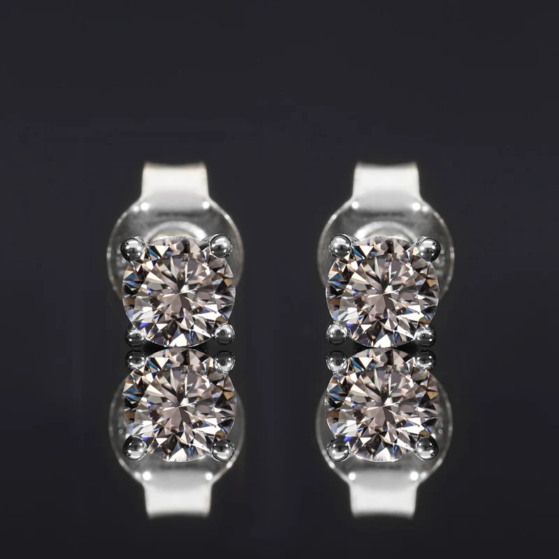 LUXURIANT 0,33 ct. VS-GH Labor Diamant Ohrringe, 925 Silber Gelbgold Vermeil