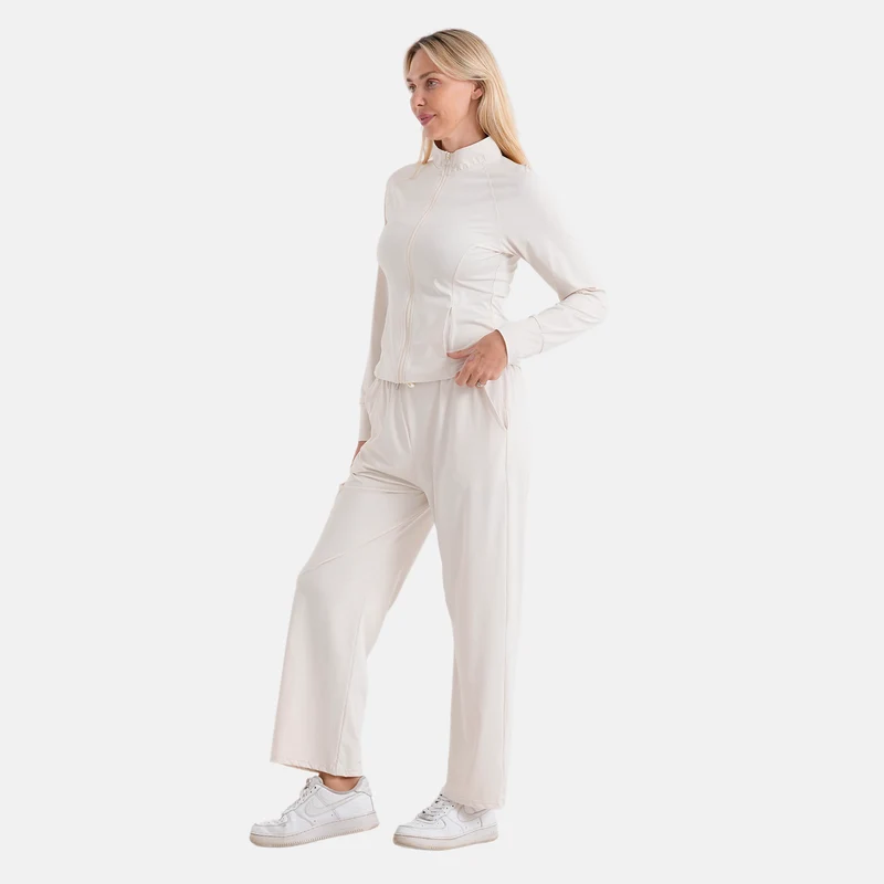 LA MAREY Kühlendes Softkomfort Jacke, UV Schutz, EU 38-40 (M), Weiß